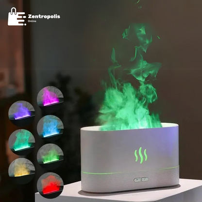 Llama Eterna - Difusor de Aromas y Humidificador con Efecto Llama y Luz LED