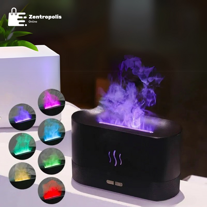 Llama Eterna - Difusor de Aromas y Humidificador con Efecto Llama y Luz LED