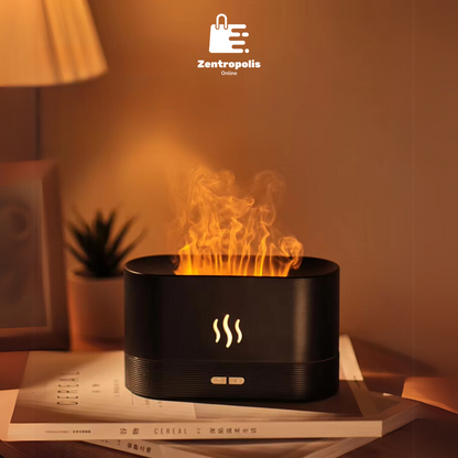 Llama Eterna - Difusor de Aromas y Humidificador con Efecto Llama y Luz LED