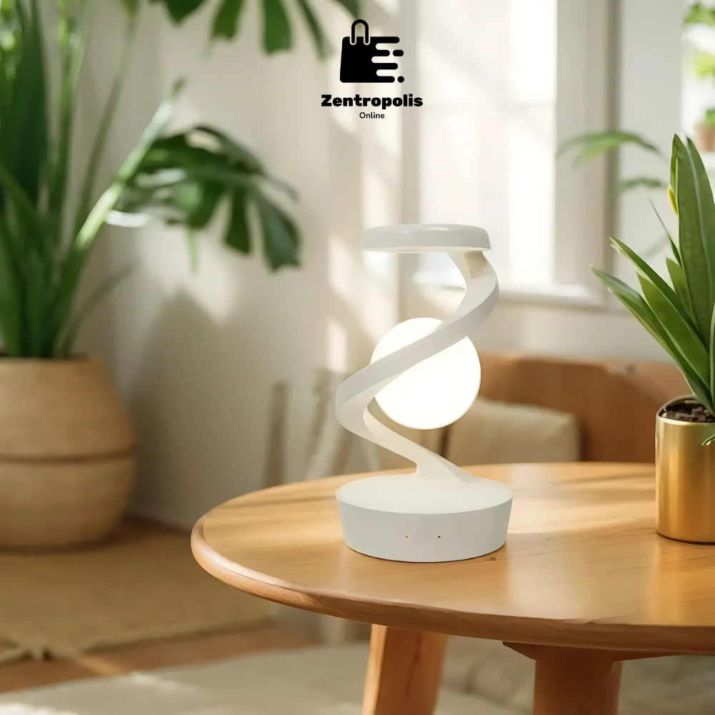 Floating and Spinning in Air with LED Moon Lamp 3D Levitating Ball Lamp RGB with Wireless Phone Charger Floating Moon Table Lamp